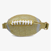 Gold Bling Football Fanny Pack