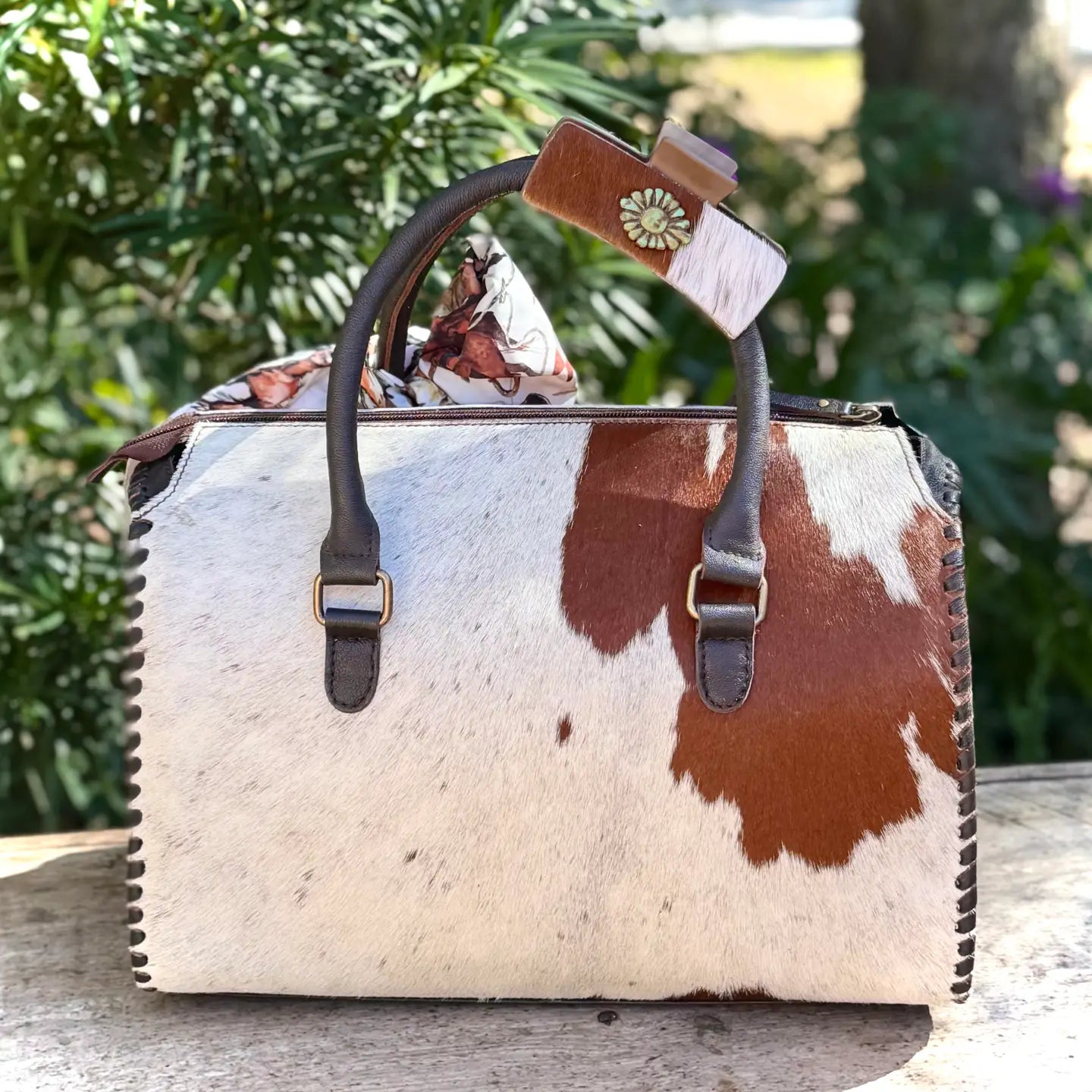 Brown Cowhide Speedy Bag