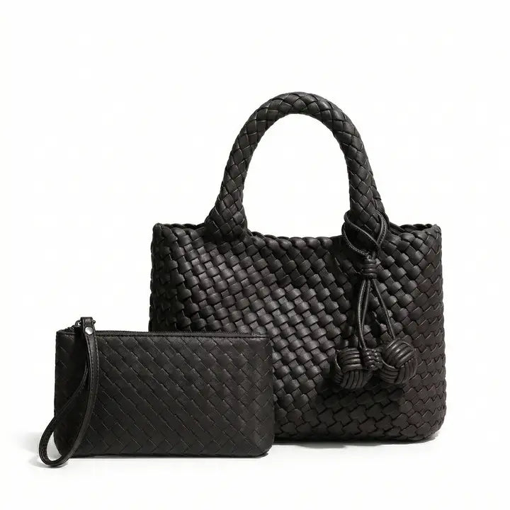 Dacia Black Mini Woven Tote Set