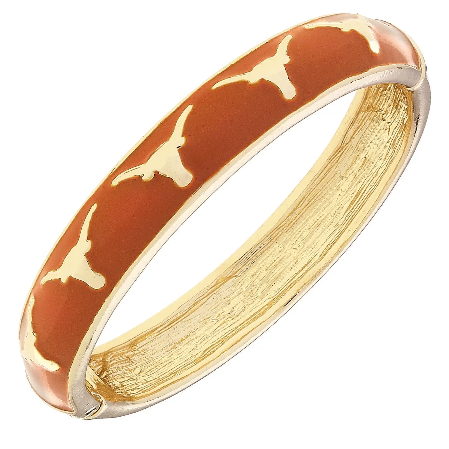 Texas Longhorns Mascot Hinged Bangle Bracelet
