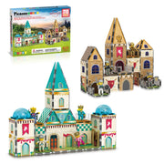 70pc 2-in-1 Castle Magnetic Tile Building Set