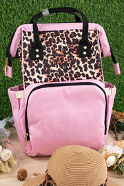 Pink Leopard Diaper Bag