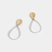Two Tone Pave Teardrops