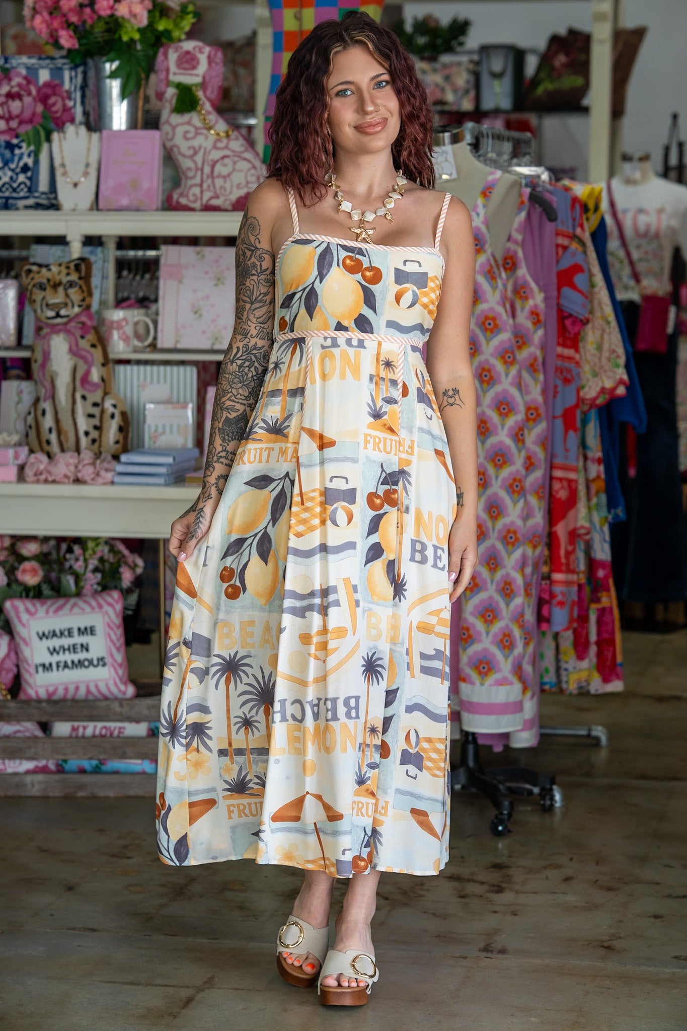 Seaside Market Orange Dress