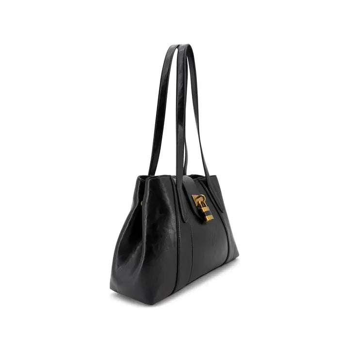 Fiora Signature Lock Handbag - Black