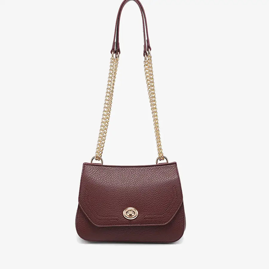 Lottie Sangria Chain Crossbody