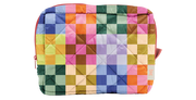 Bold Checker Puffy Pouch