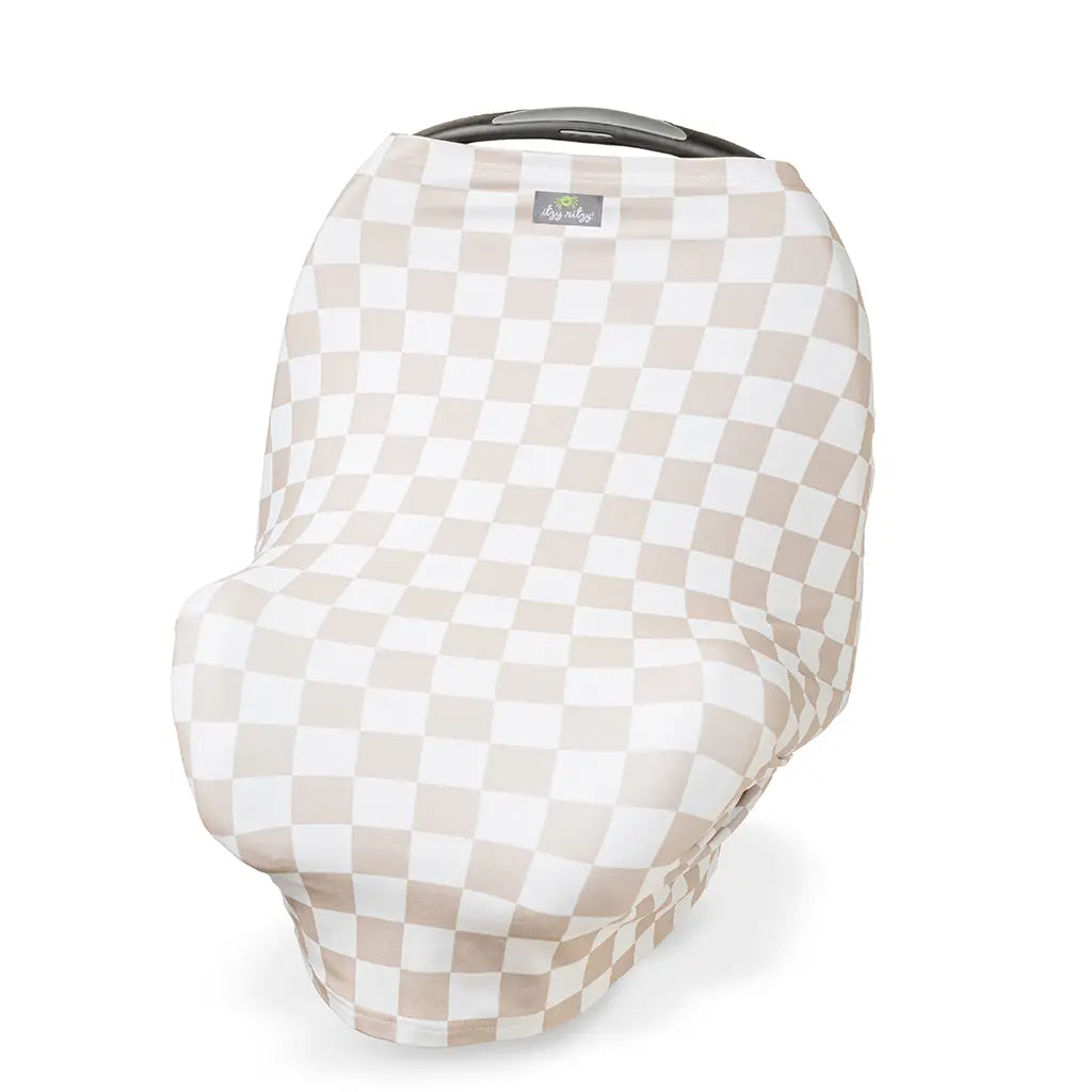 Taupe Checkered Mom Boss