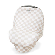 Taupe Checkered Mom Boss