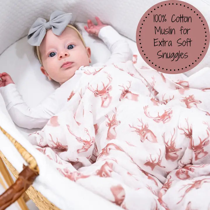 Oh Deer Muslin Swaddle