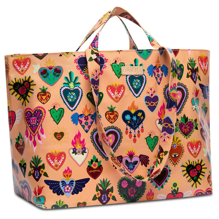 Peach Jumbo Grab 'N' Go Tote