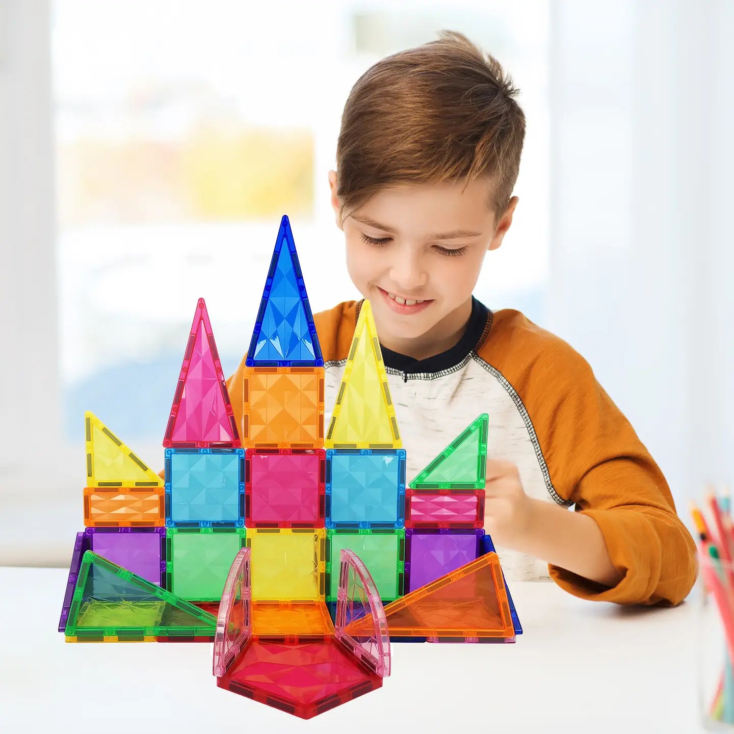 41 Piece Prism Magnetic Building Block Tiles Set