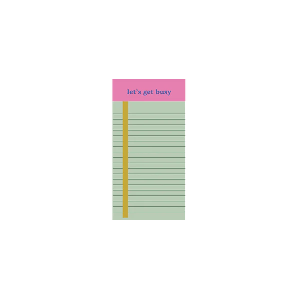 Let's Get Busy Notepad