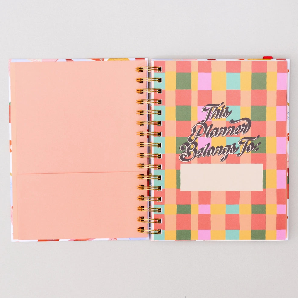 Oil Paint Floral Medium 17-Month Academic Planner