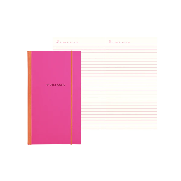 I'm Just A Girl Skinny Notebook
