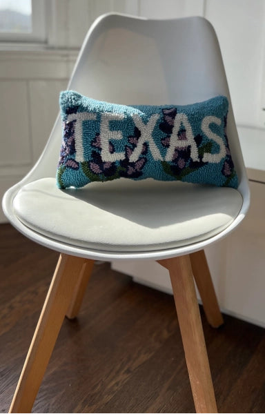 Texas Blue Bonnet Hook Pillow