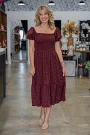 Soft Sophistication Polk Dot Dress