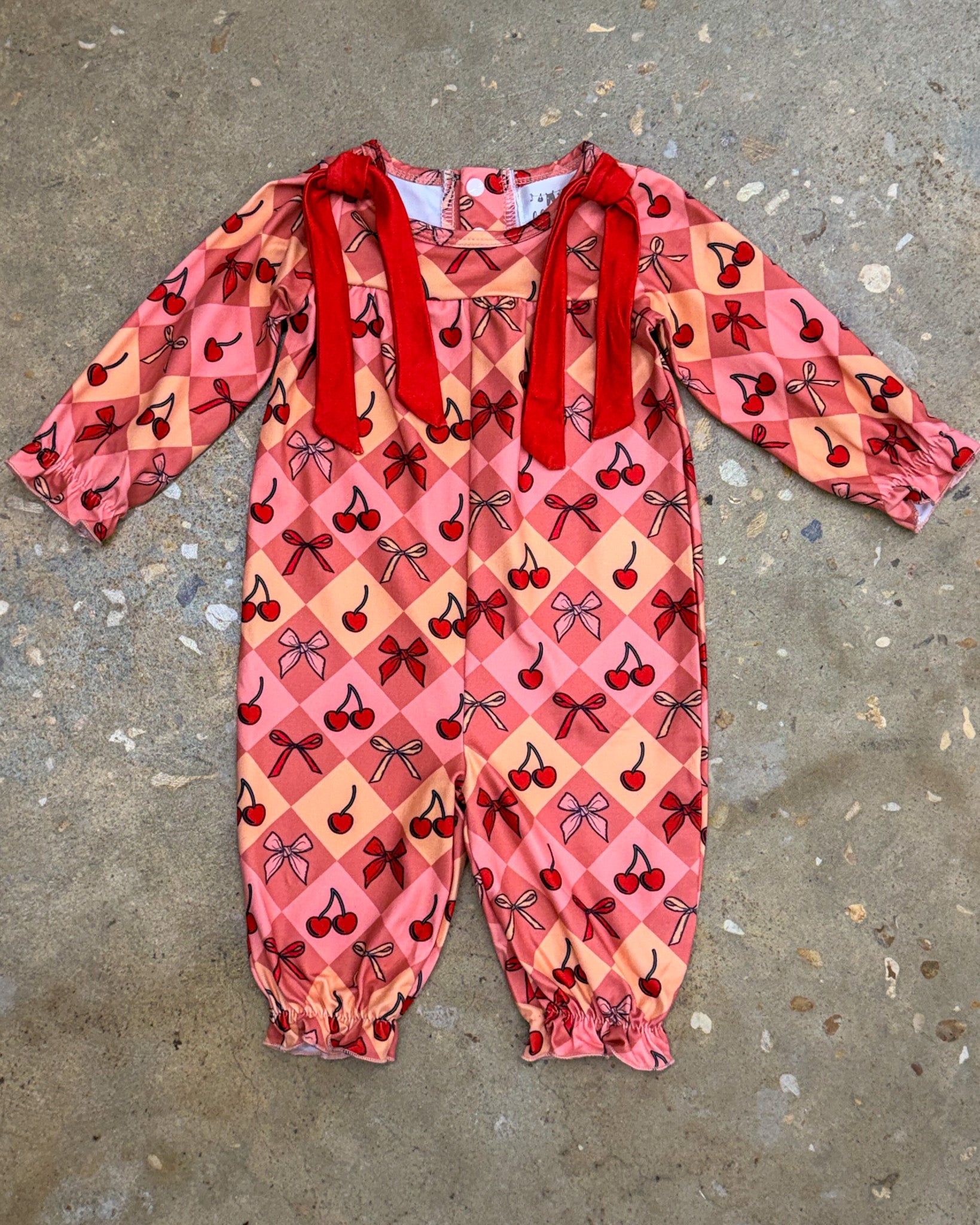 Cherry Sweet Bow Romper