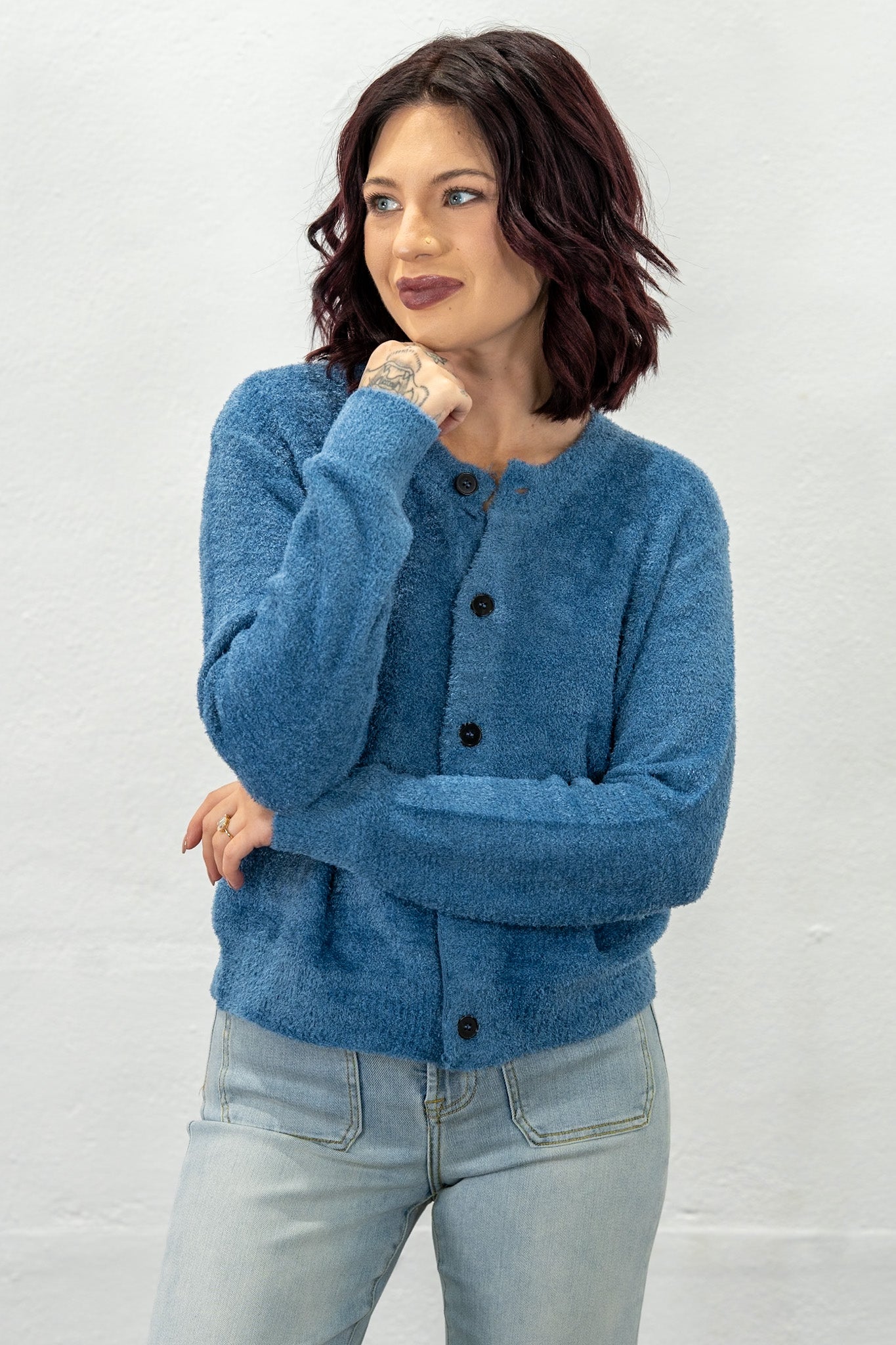 Cloud Nine Dusty Blue Cardigan