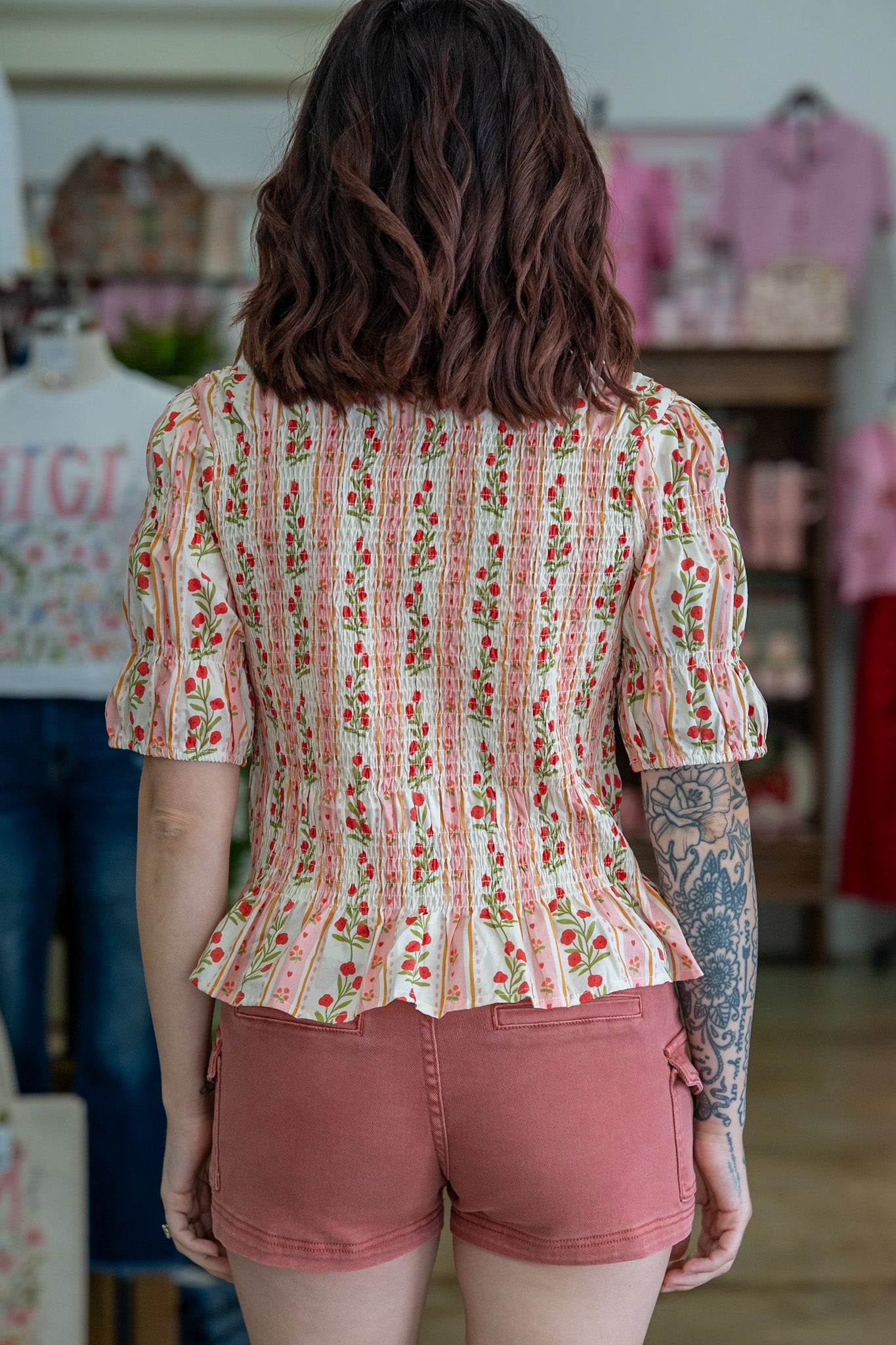 Catharine Floral Smocked Top