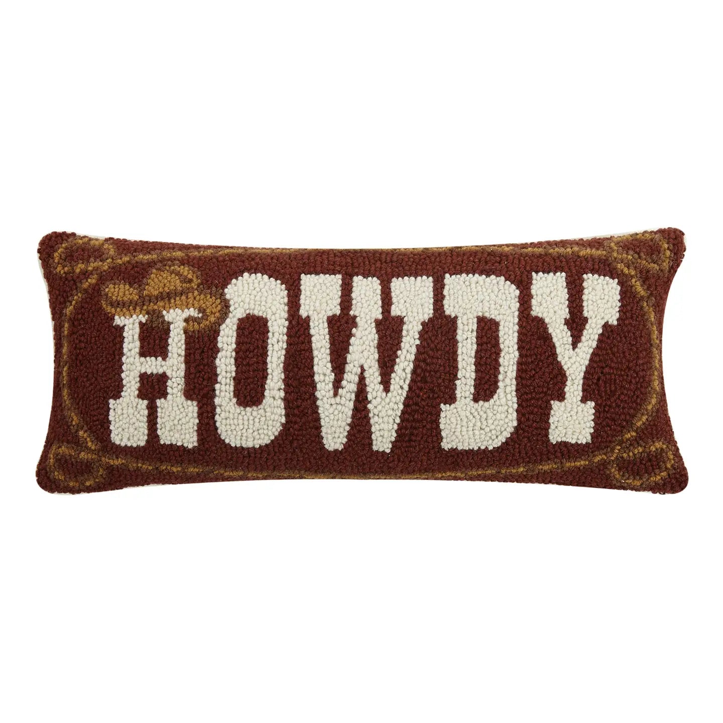 Howdy Hooked Pillow