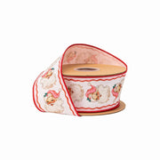 2 1/2" Retro Pink Santa Wire Ribbon