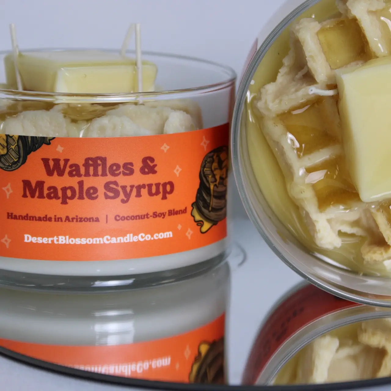 Waffles & Maple Syrup Dessert Candle