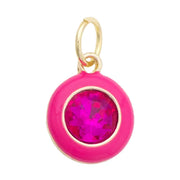 Fuchsia Bezel Charm
