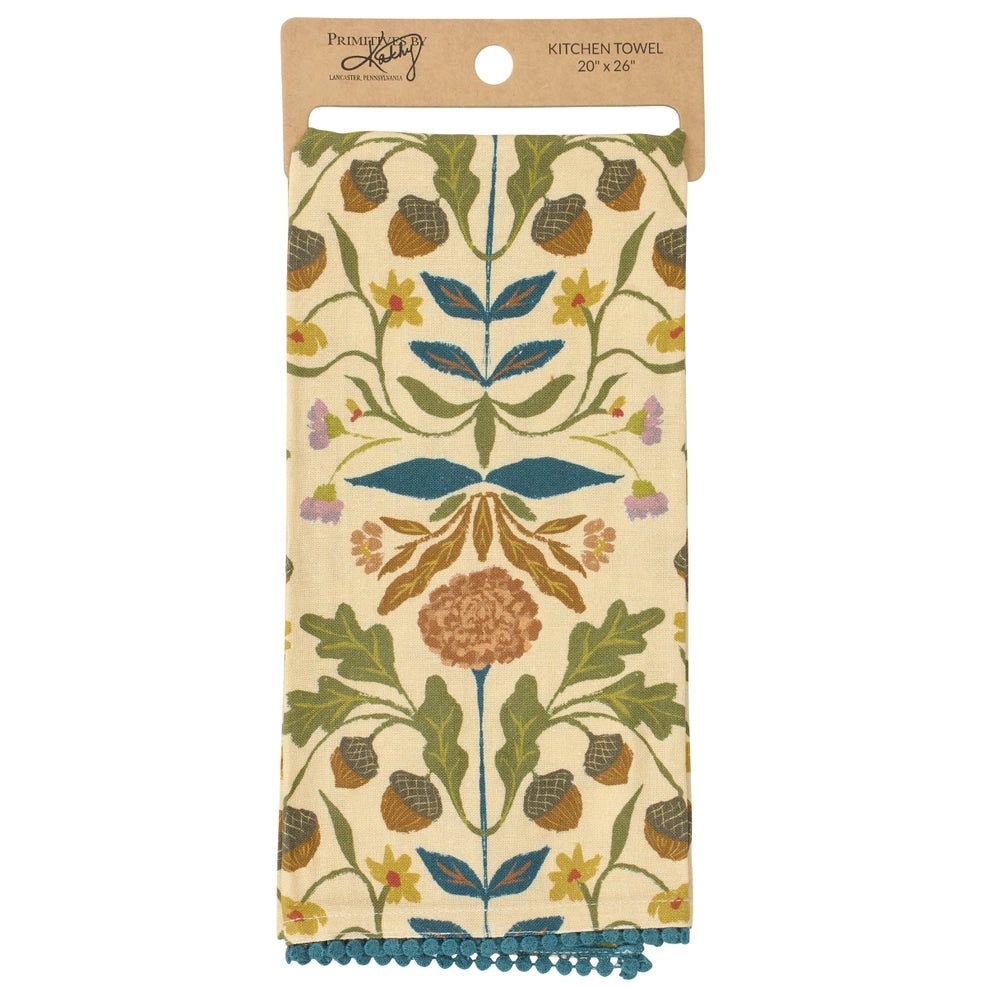 Folk Floral Kitchen Towel