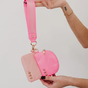 Dolly Pink Dual Pouch Wristlet