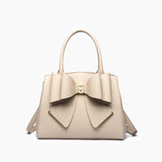 Poppy Beige Bow Tie Handbag