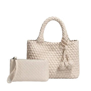 Dacia Ivory Mini Woven Tote Set
