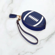 Football Zip Wristlet - Navy