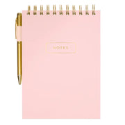 Blush Steno Pad with Pen