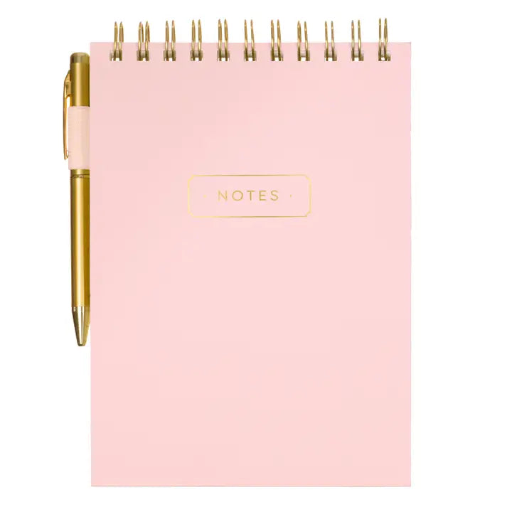 Blush Steno Pad with Pen