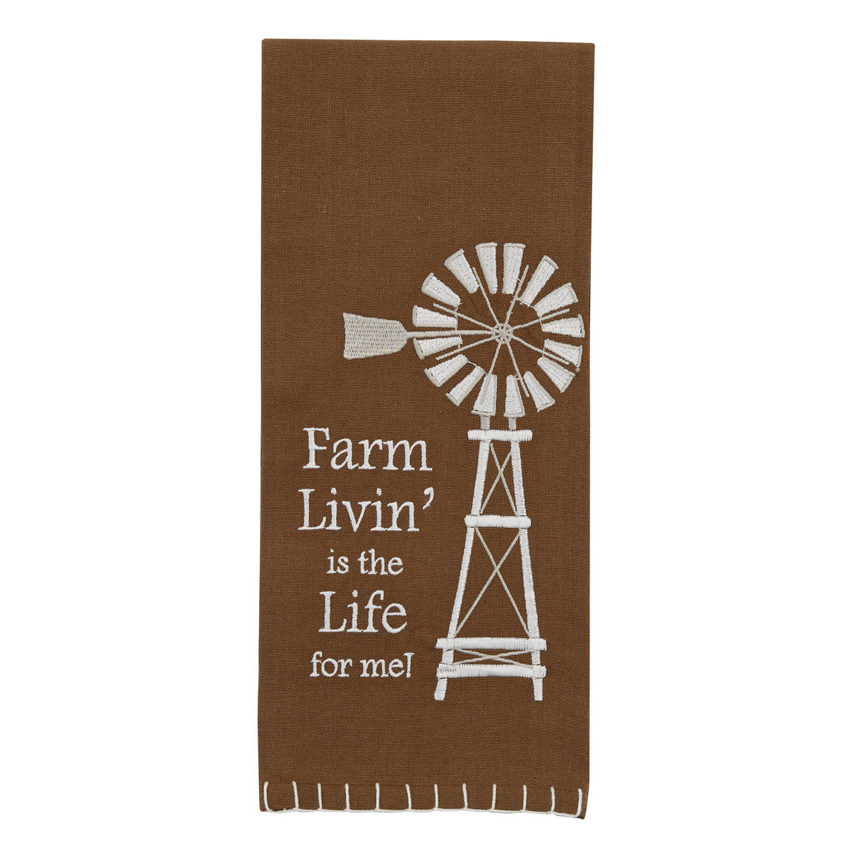 Embroidered Farm Towel