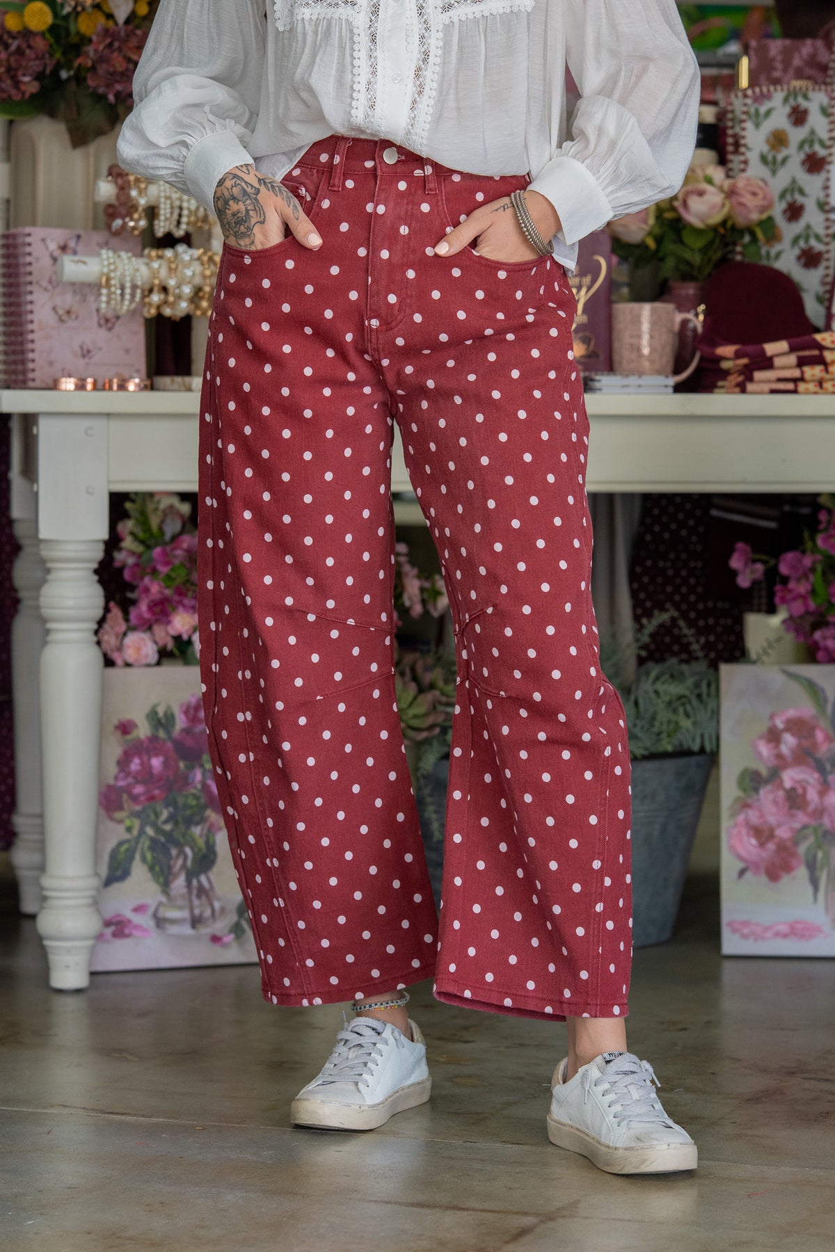 Sleigh The Day Polka Dot Pants