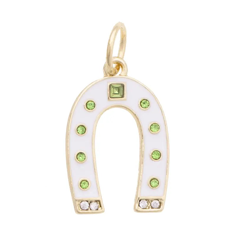 Jeweled Horseshoe Charm