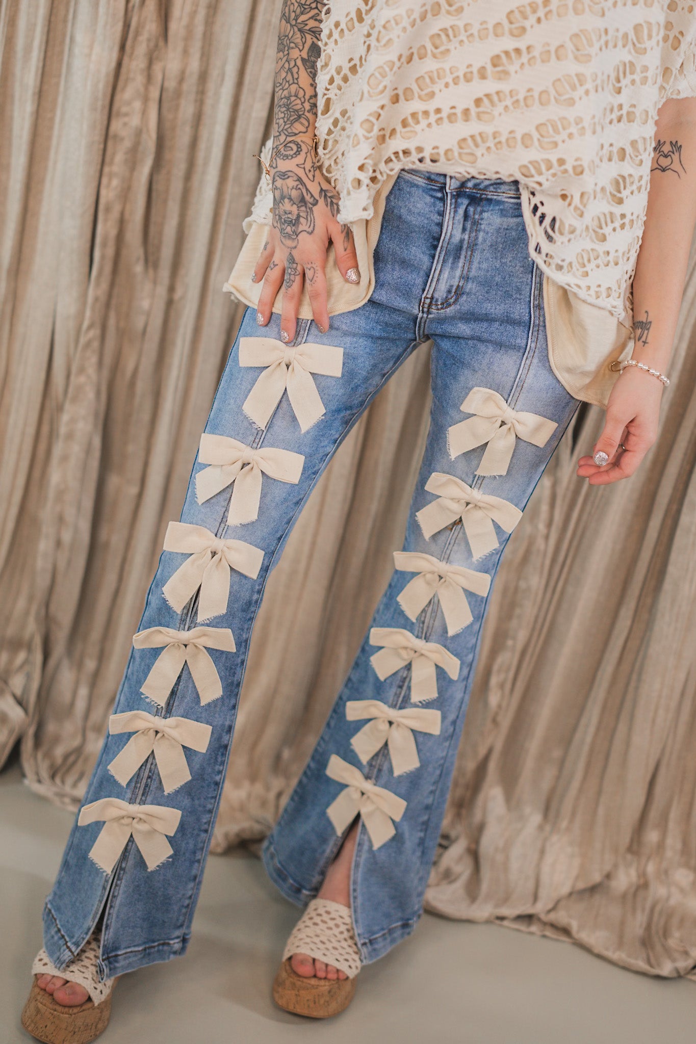 Delilah Bow Flare Jeans