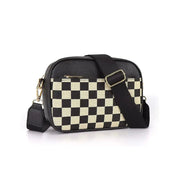 Sam Black Checkered Camera Bag