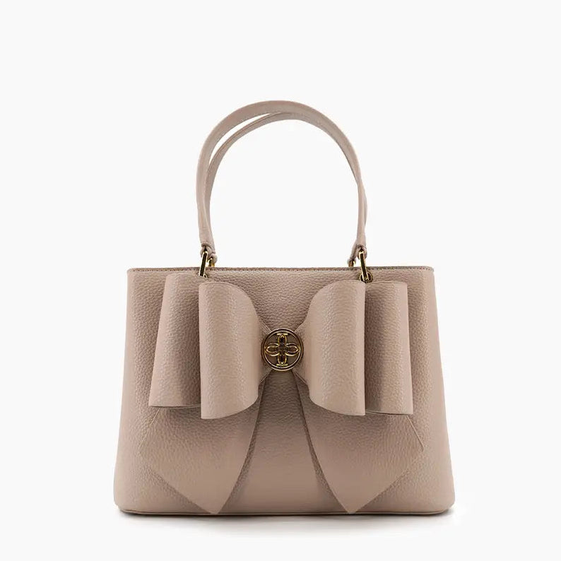 Jessie Beige Bow Crossbody