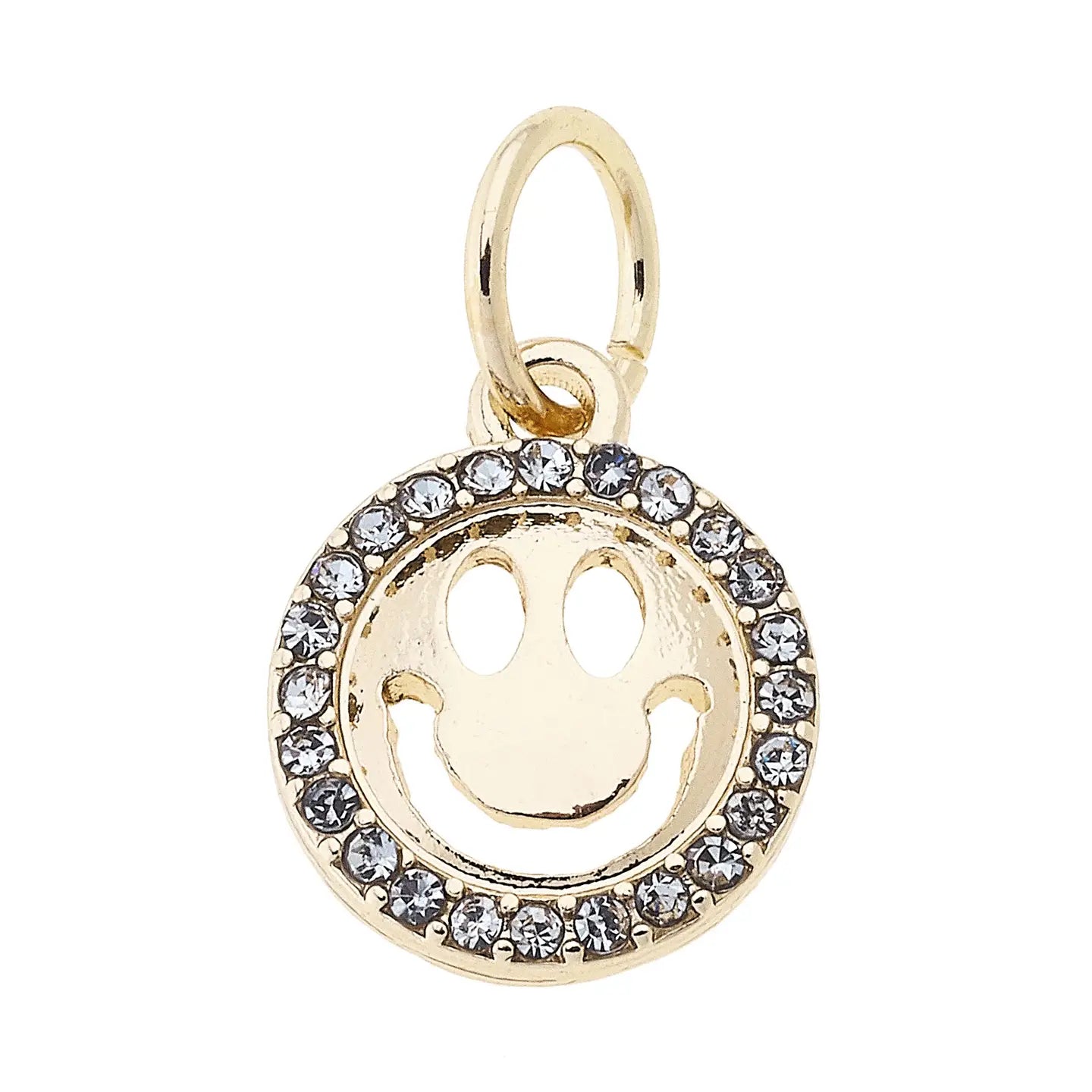 Pave Smiley Face Charm