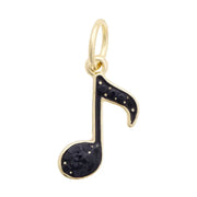 Pave Music Note Charm