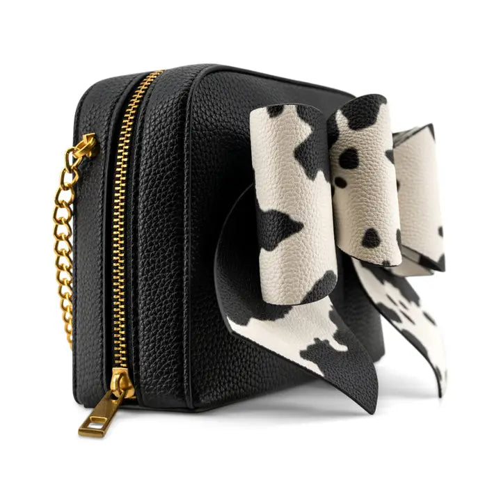 Mollie Black Bow Crossbody