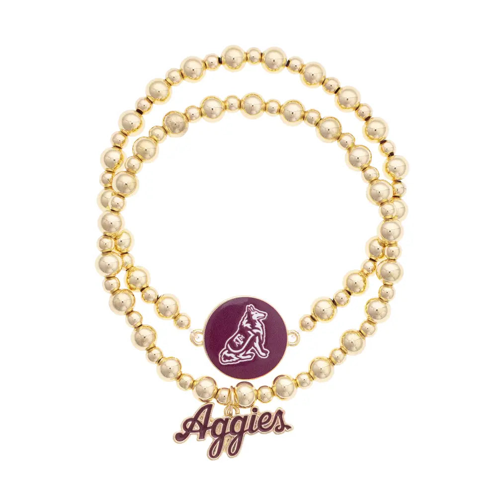 Texas A&M 2pc Bead Bracelet