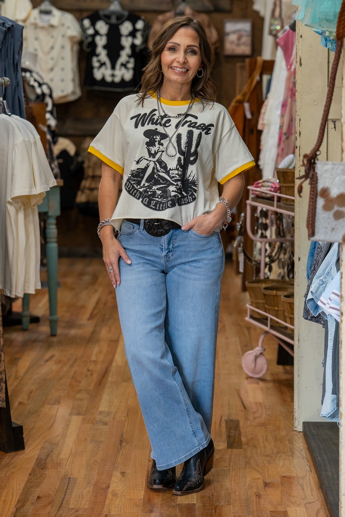 White Trash Ringer Tee