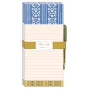 Blue Stripe Magnetic List Pad with Pen