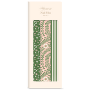Pink Green Floral Nail File Set