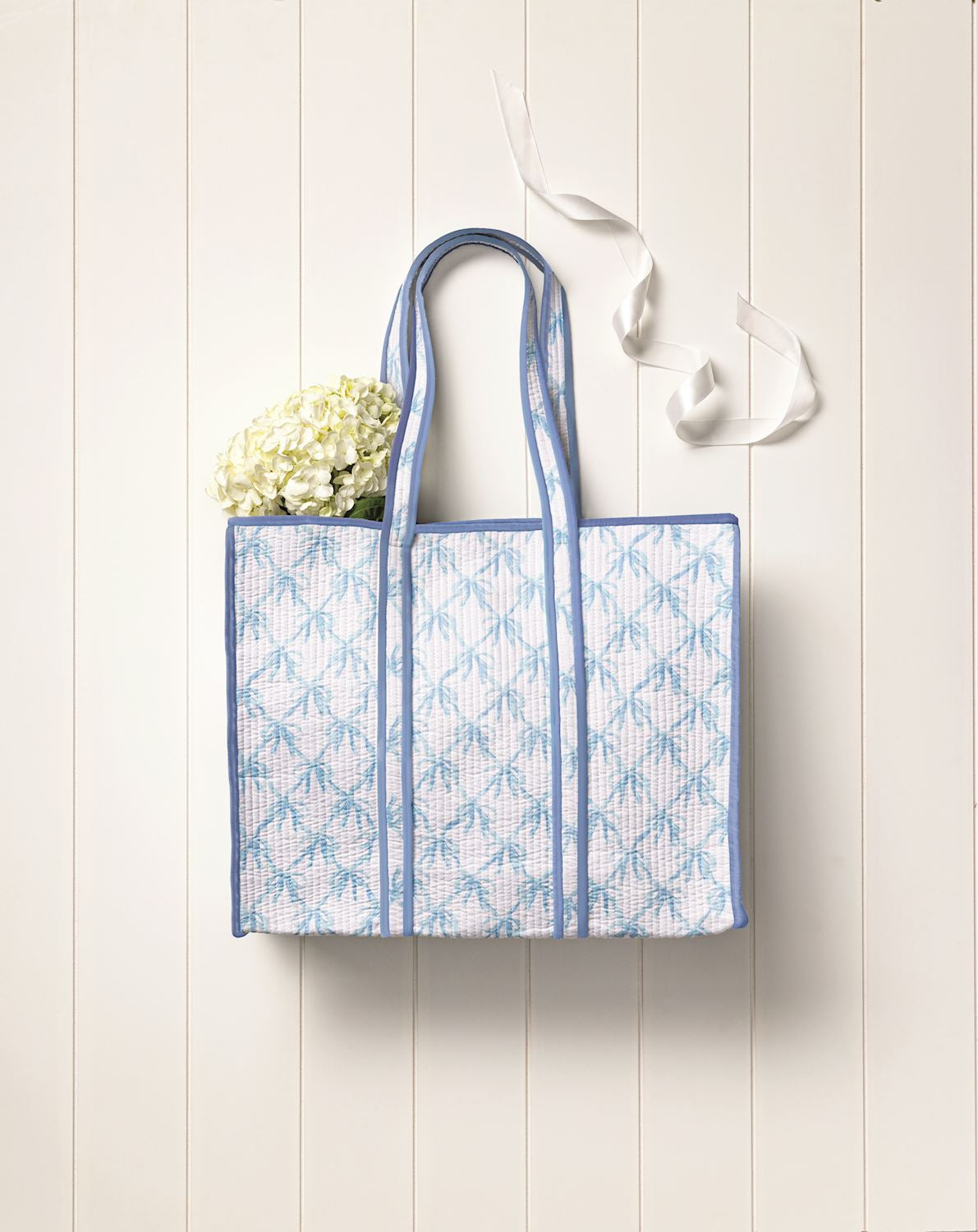 Bow Block Print Tote