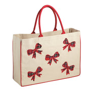 Tartan Bows Sparkle Tote